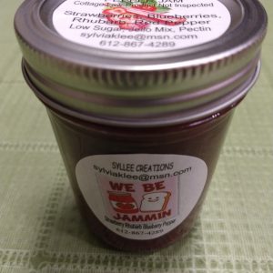 1/2 Pint Strawberry, Blueberry, Rhubarb "Pepper" Jam