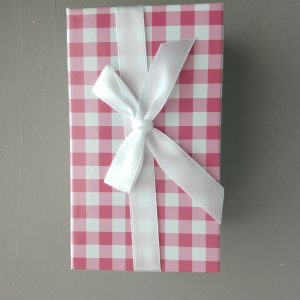 Pink Checkered & Flower Gift Box Trio
