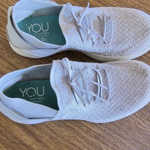 Sketchers Silvery White Slip On