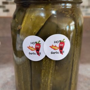 Quart Double Hot Devilish Garlic Dill Pickles